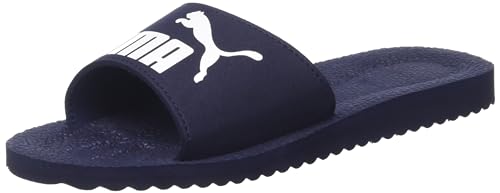 Detalle de PUMA Purecat Slide Sandal Unisex – Peacoat/White, 44,5 EU