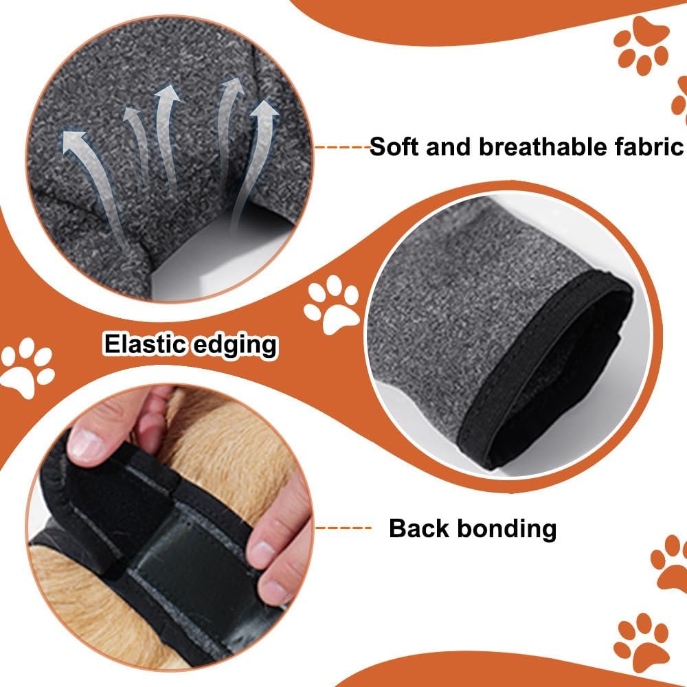 Detalle de DONGKER Dog Elbow Protector for Front Leg Recovery – Breathable, Reusable Sleeve