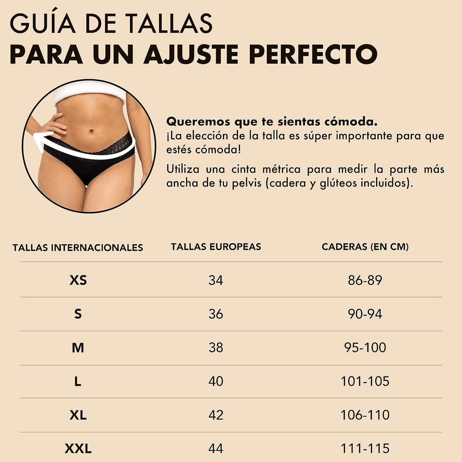 Detalle 2 de Bragas Menstruales Negras 12 horas