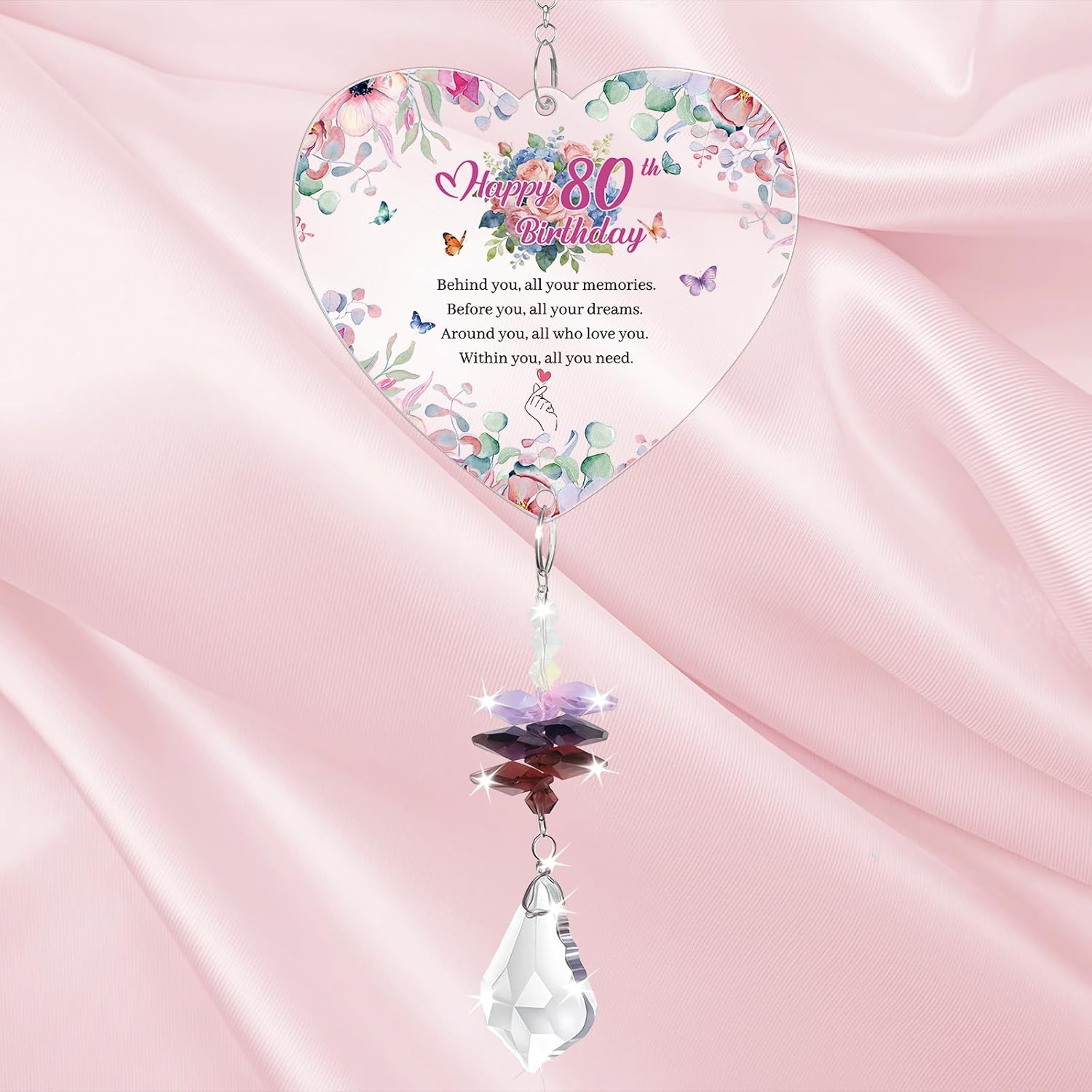 Thumbnail 5 de 80th Birthday Crystal Suncatcher for Women