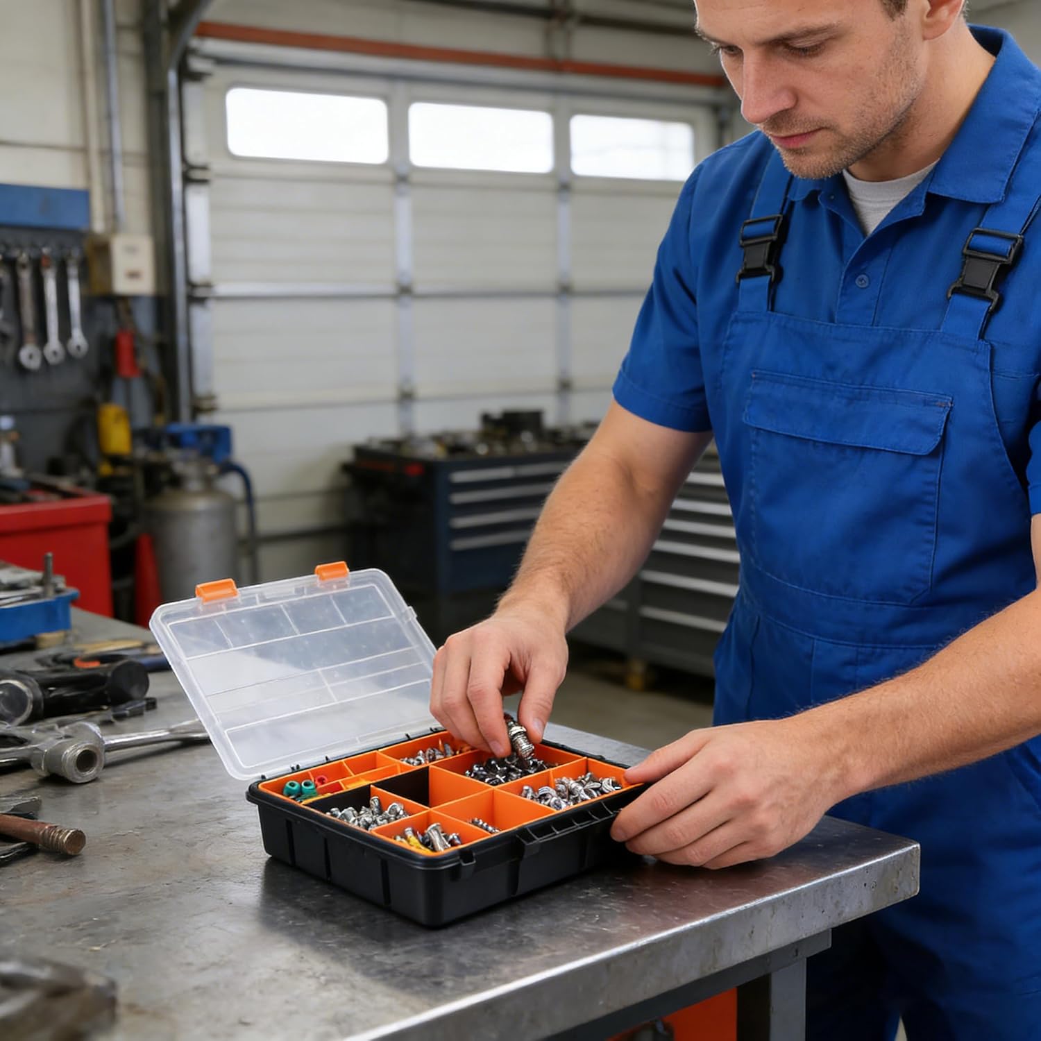 Thumbnail 3 de CHSG Divided Storage Box: Tool Storage Organizer with Detachable Compartments