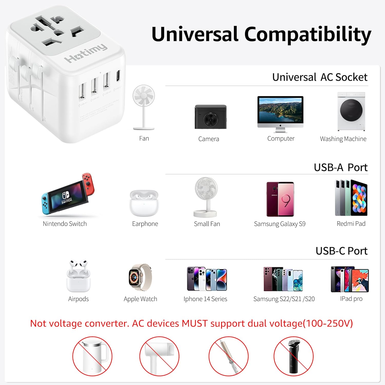 Thumbnail 4 de Hotimy Universal Travel Adapter
