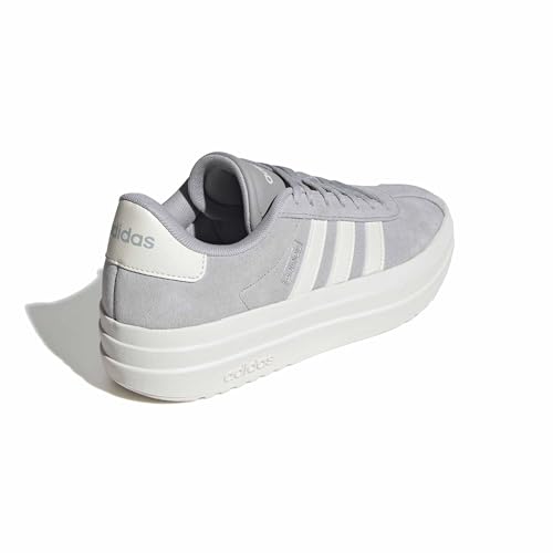 Thumbnail 4 de adidas VL Court Bold, baskets femme en cuir gris et blanc, 38 EU