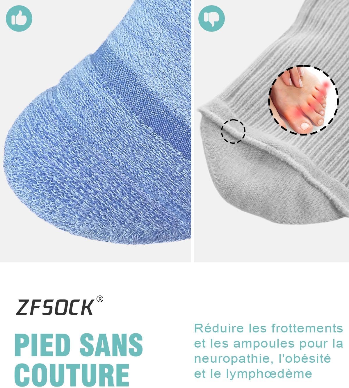 Thumbnail 2 de ZFSOCK Chaussettes Diabétiques 30 cm