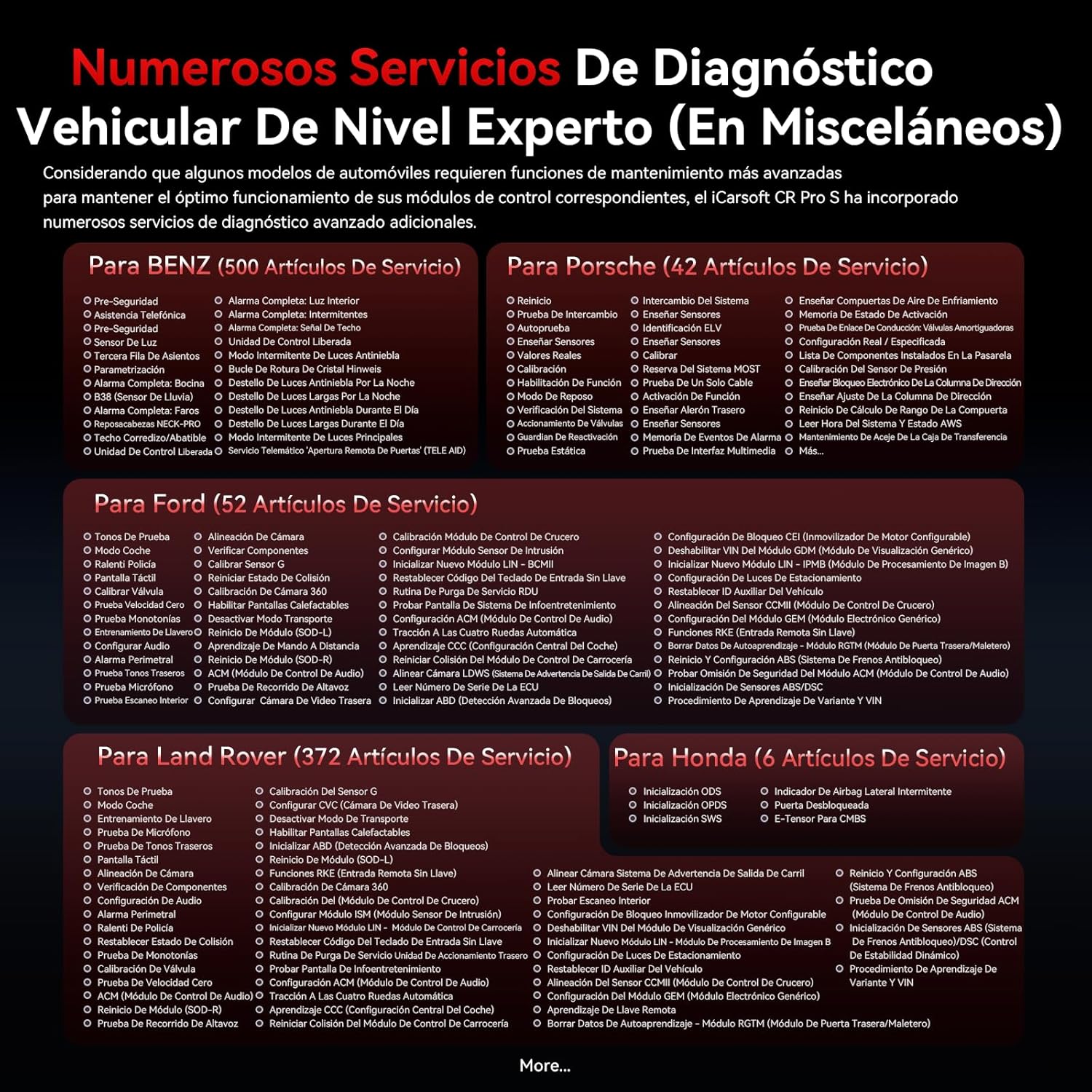 Thumbnail 4 de iCarzone CR Pro S Bidirectional Diagnostic Tool (5-inch touchscreen) for Audi, BMW & VW – 49+ reset services
