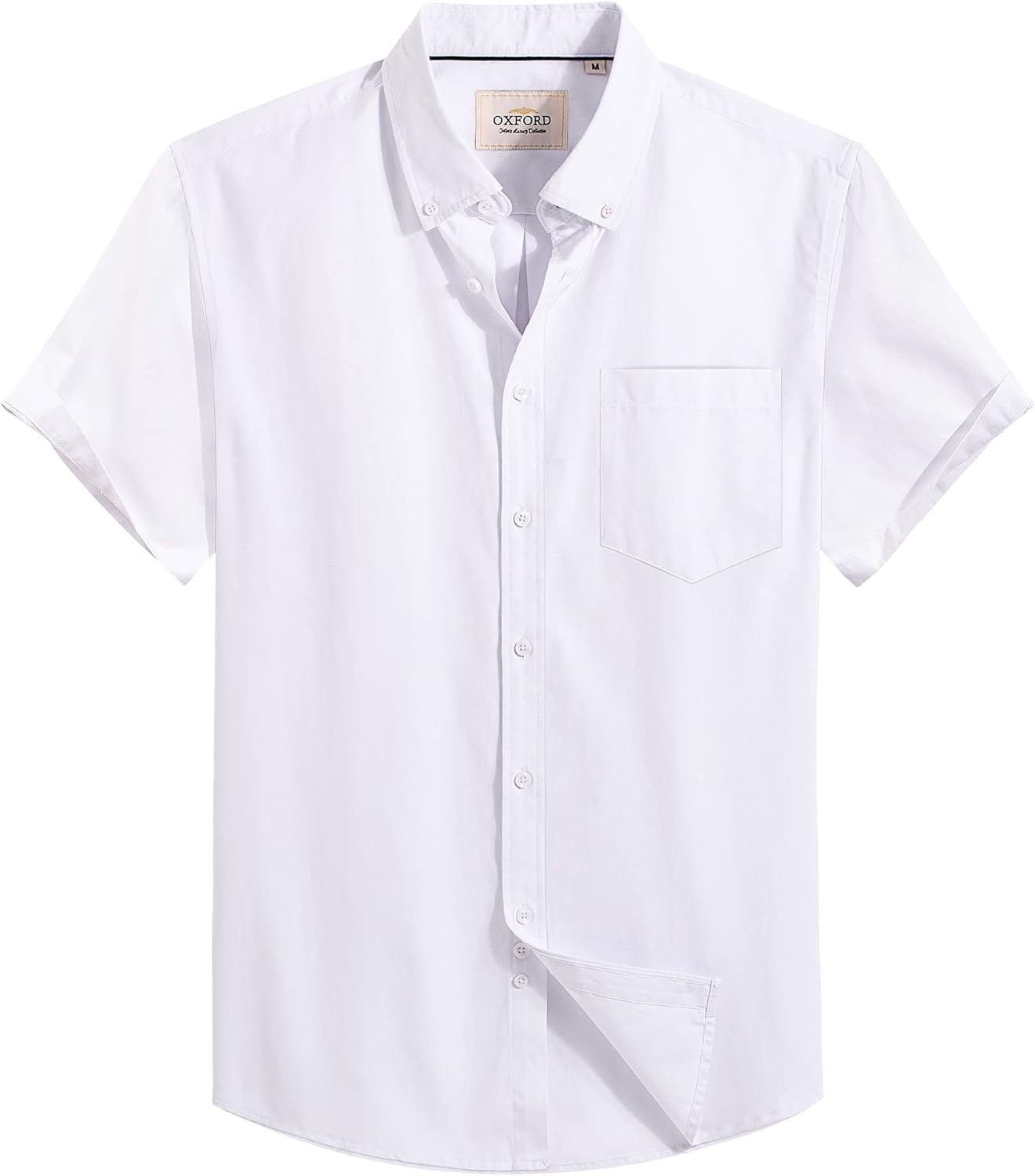 Thumbnail 3 de J.VER Men's Short Sleeve Oxford Shirt – Regular Fit, Breathable Cotton, Button-Down