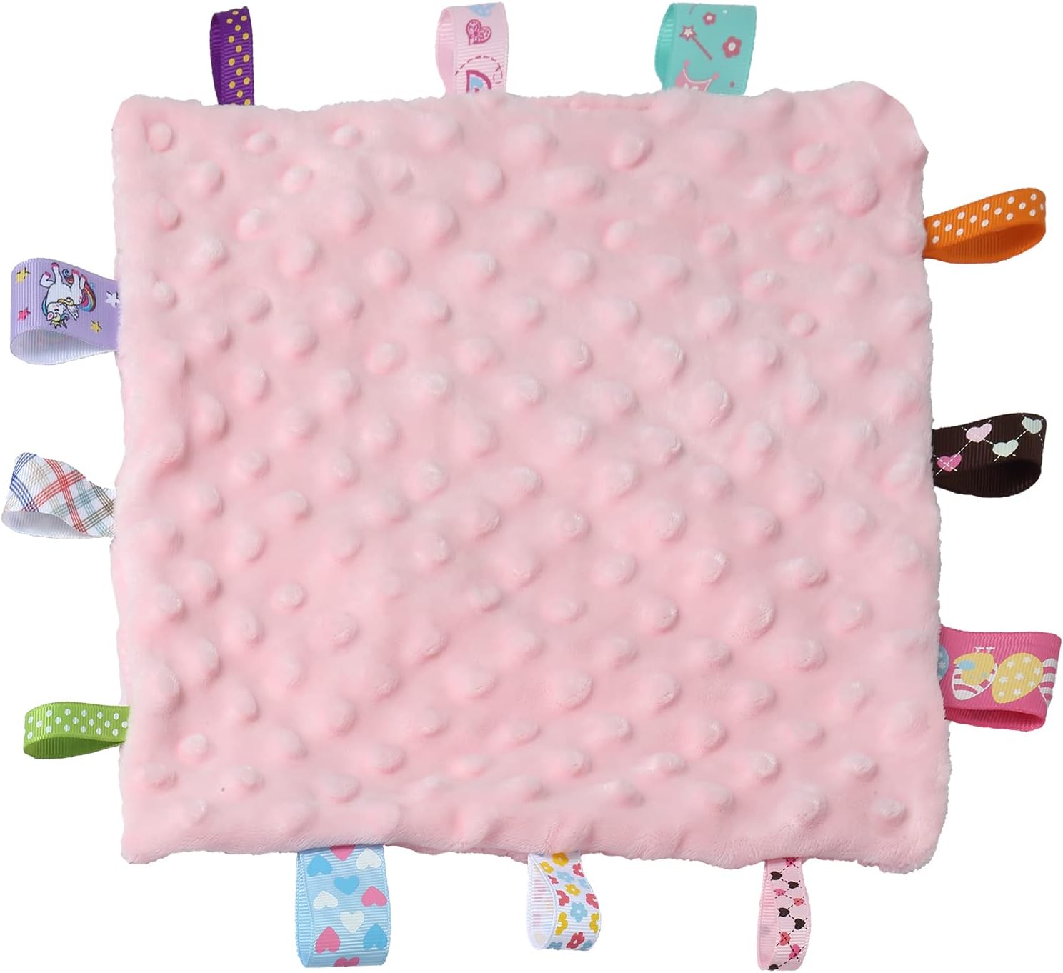 Thumbnail 4 de CREVENT Soft Plush Animal Face Security Blanket (Pink Bear + Tag) – Safe, comforting security blanket for babies and toddlers