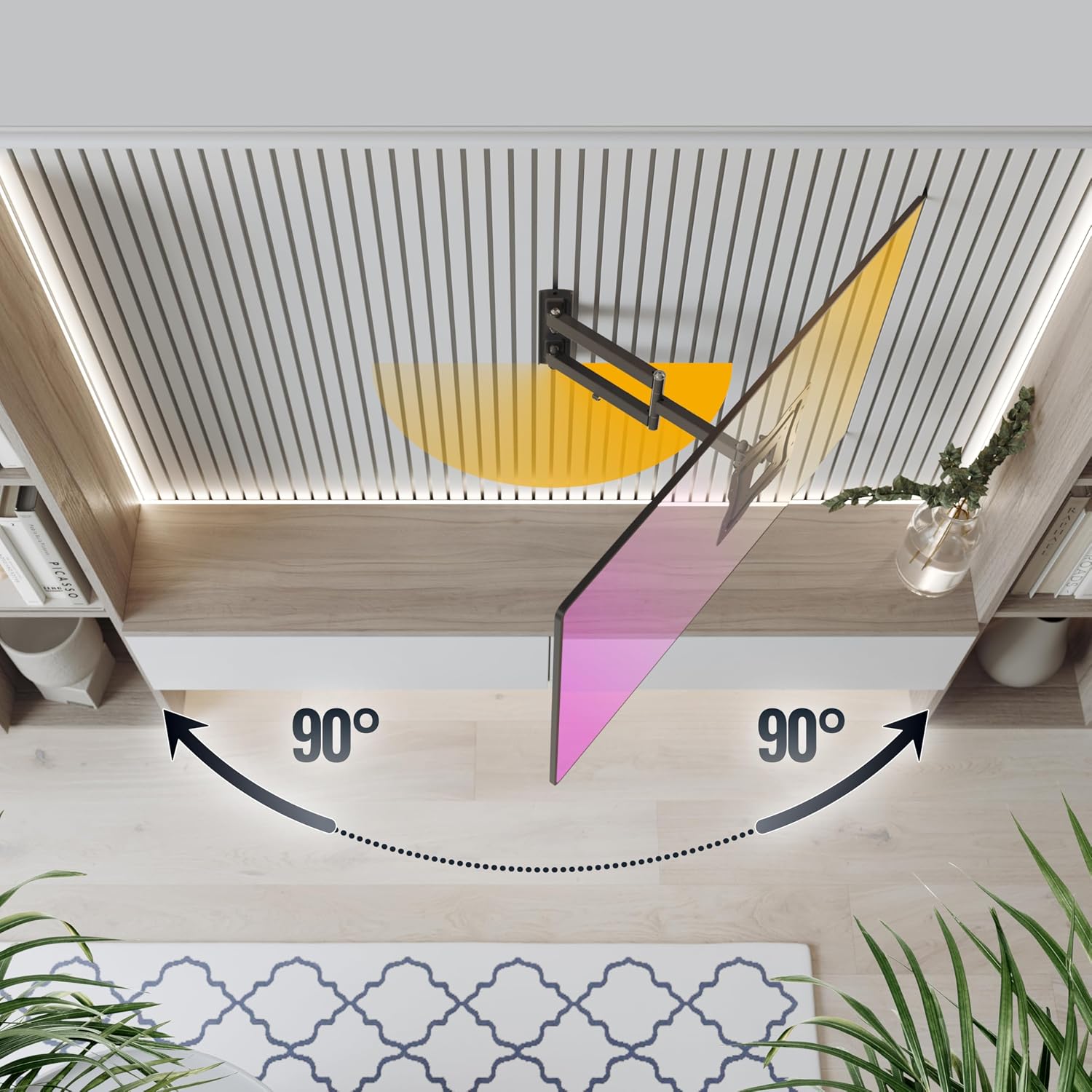 Detalle 2 de RICOO S2222 Soporte TV pared giratorio 29-50