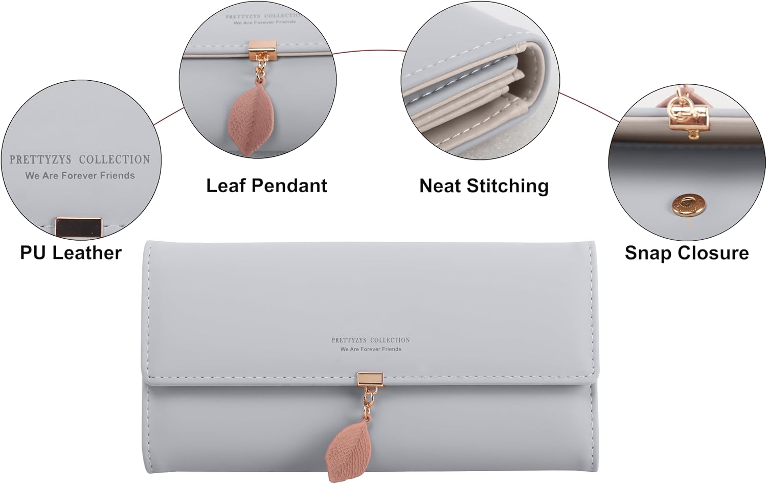 Detalle de ZhengYue Ladies Purse RFID Wallet with Card Slots