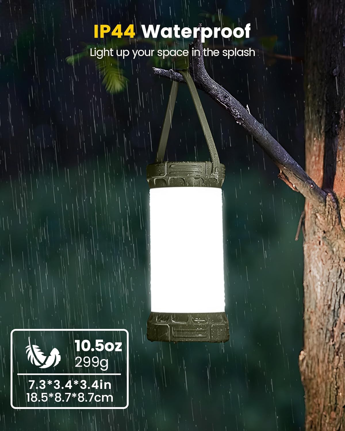 Thumbnail 5 de Glocusent Campinglampe & Zeltlampe: 1500 lm, 135 LED, 200 Stunden Laufzeit, 5000 mAh, USB-C, 3 Farben, SOS – kompakt und robust