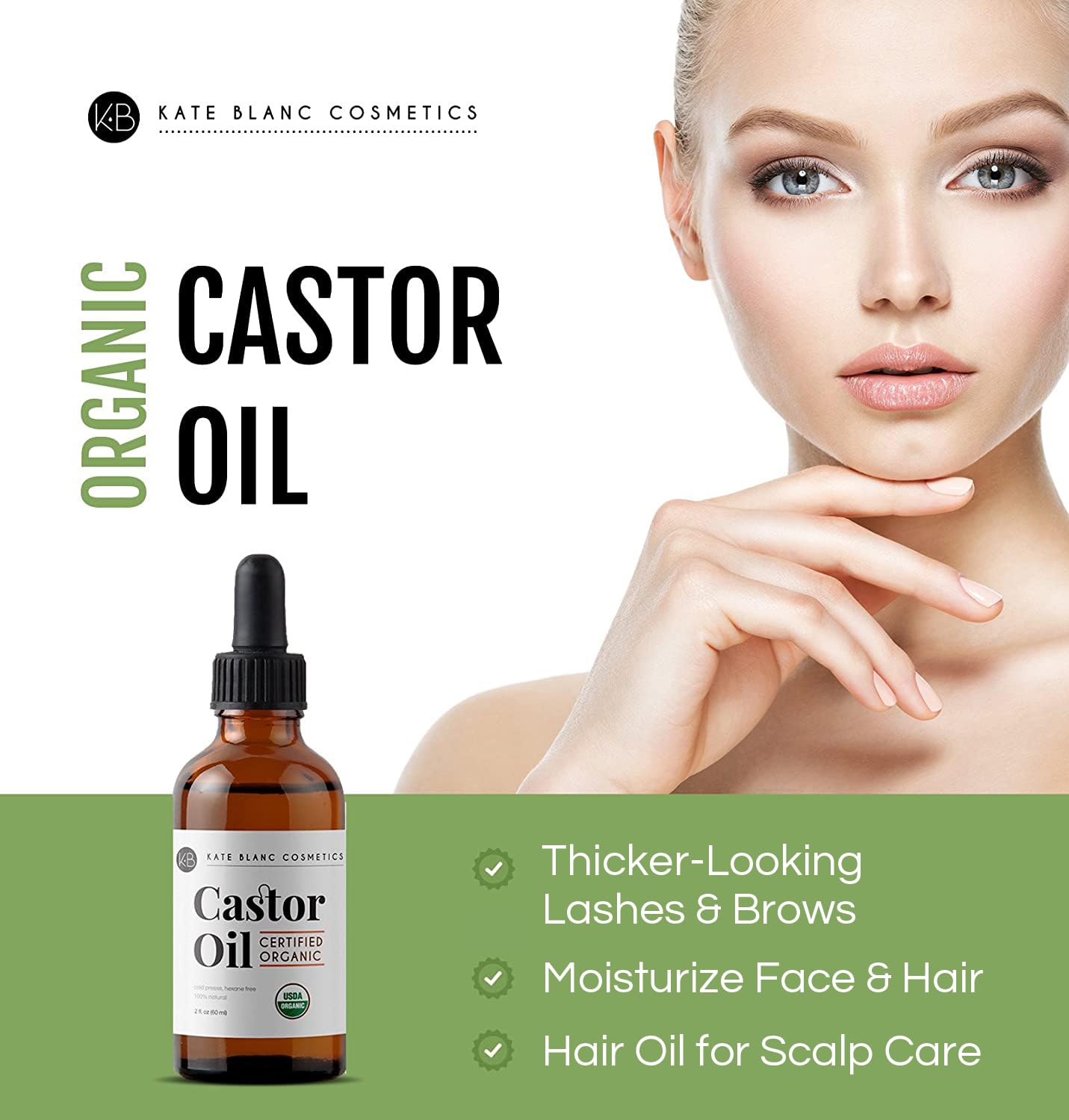Detalle 2 de Kate Blanc Castor Oil Hair & Lash Serum