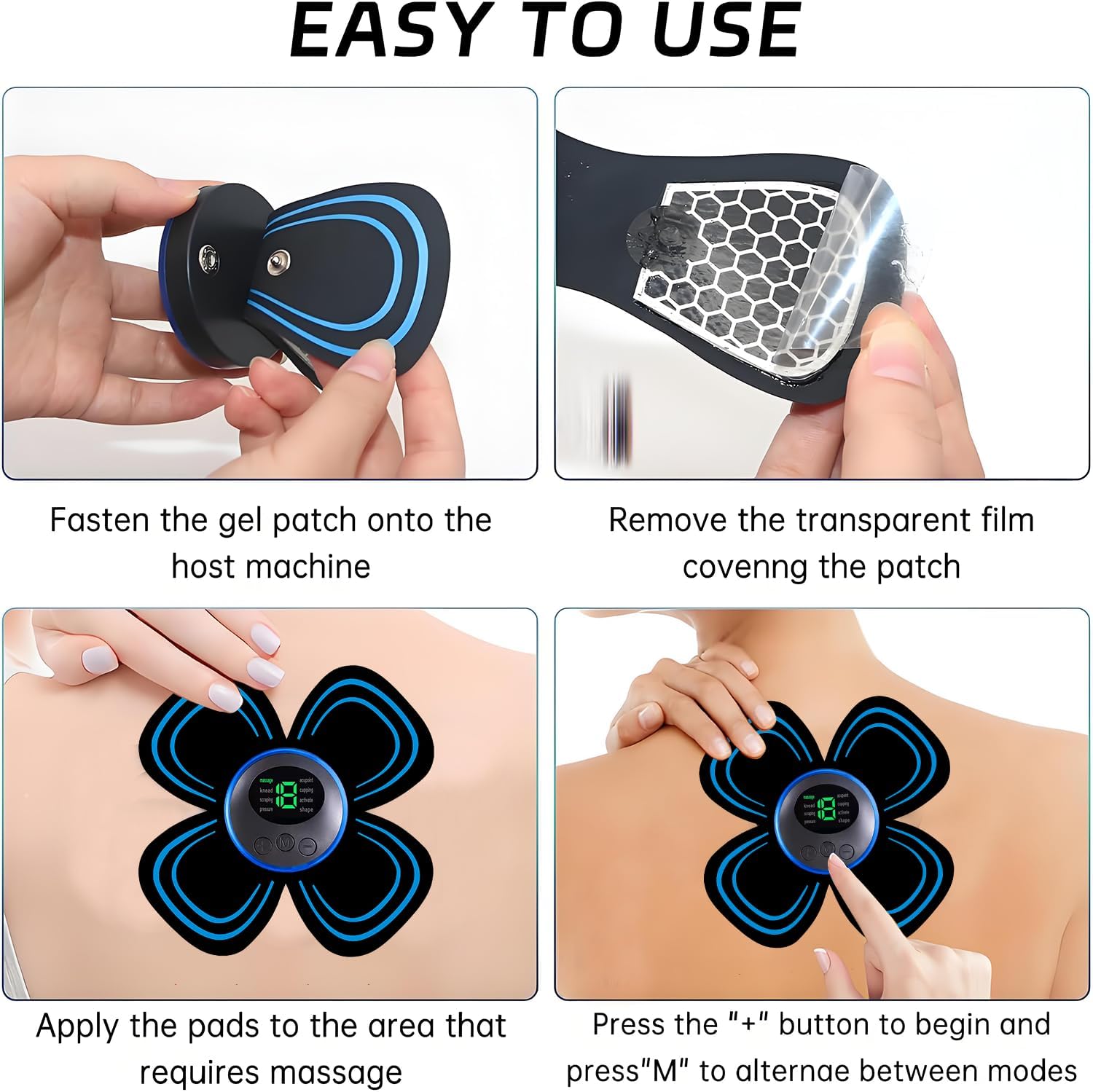 Detalle de TENS EMS pain relief machine, 19 levels