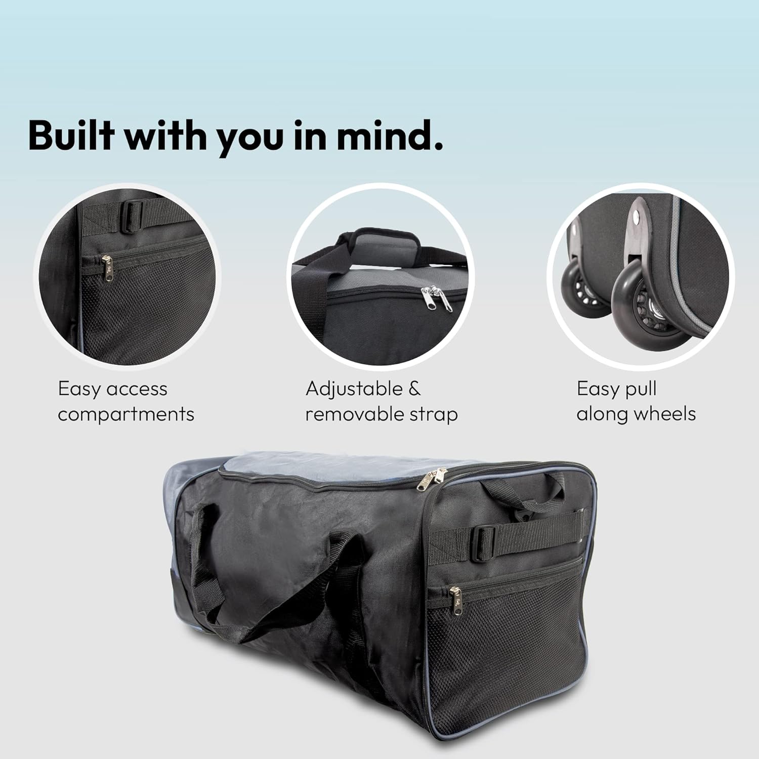 Detalle de iN iSuitcase Large 80L foldable holdall