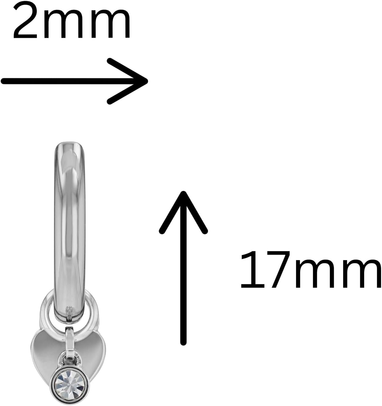 Detalle 2 de Calvin Klein HUGGIE GIFT SET Ohrhänger 17×2mm
