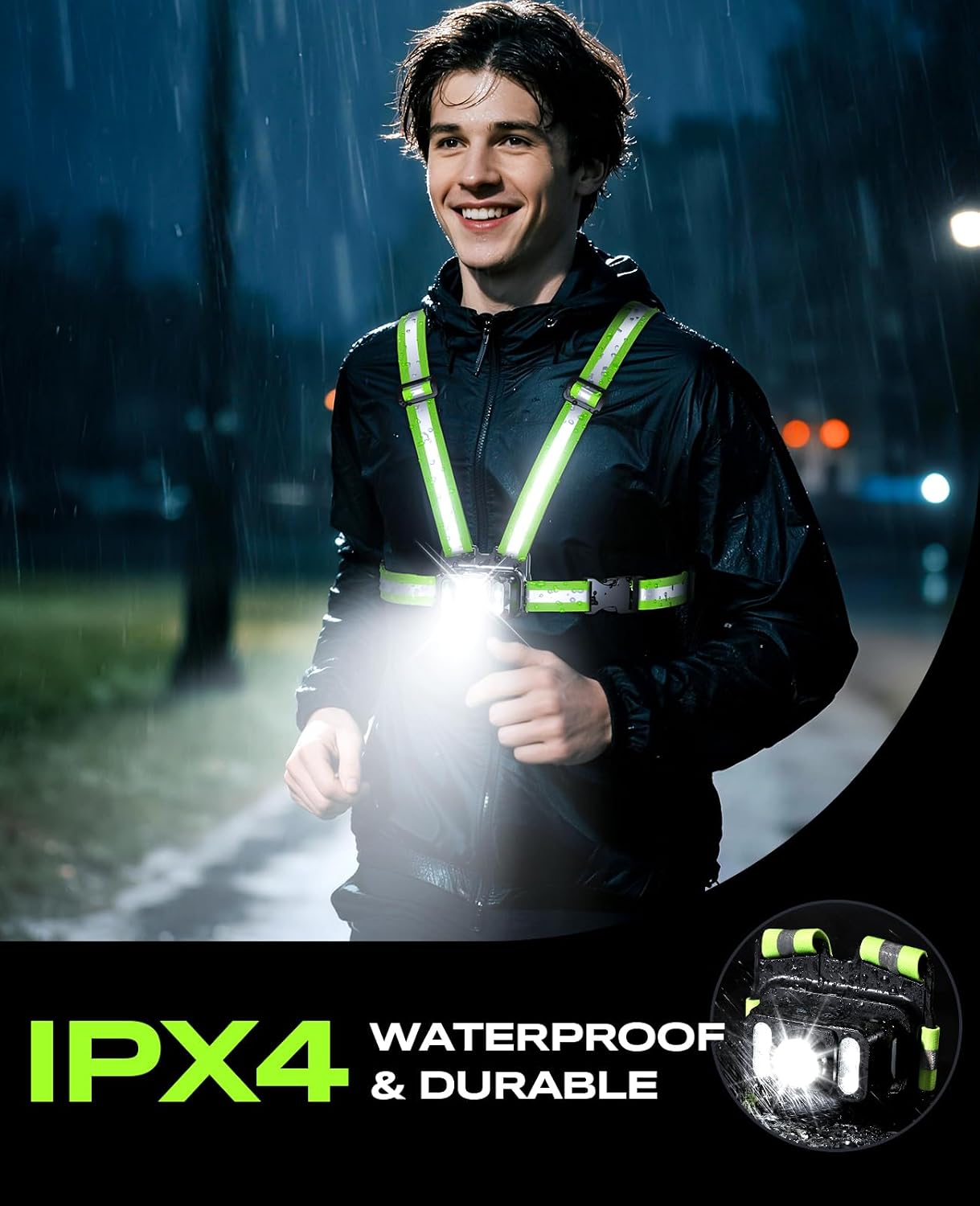 Detalle de SUYIWEE Running Light Vest, 550 Lumens