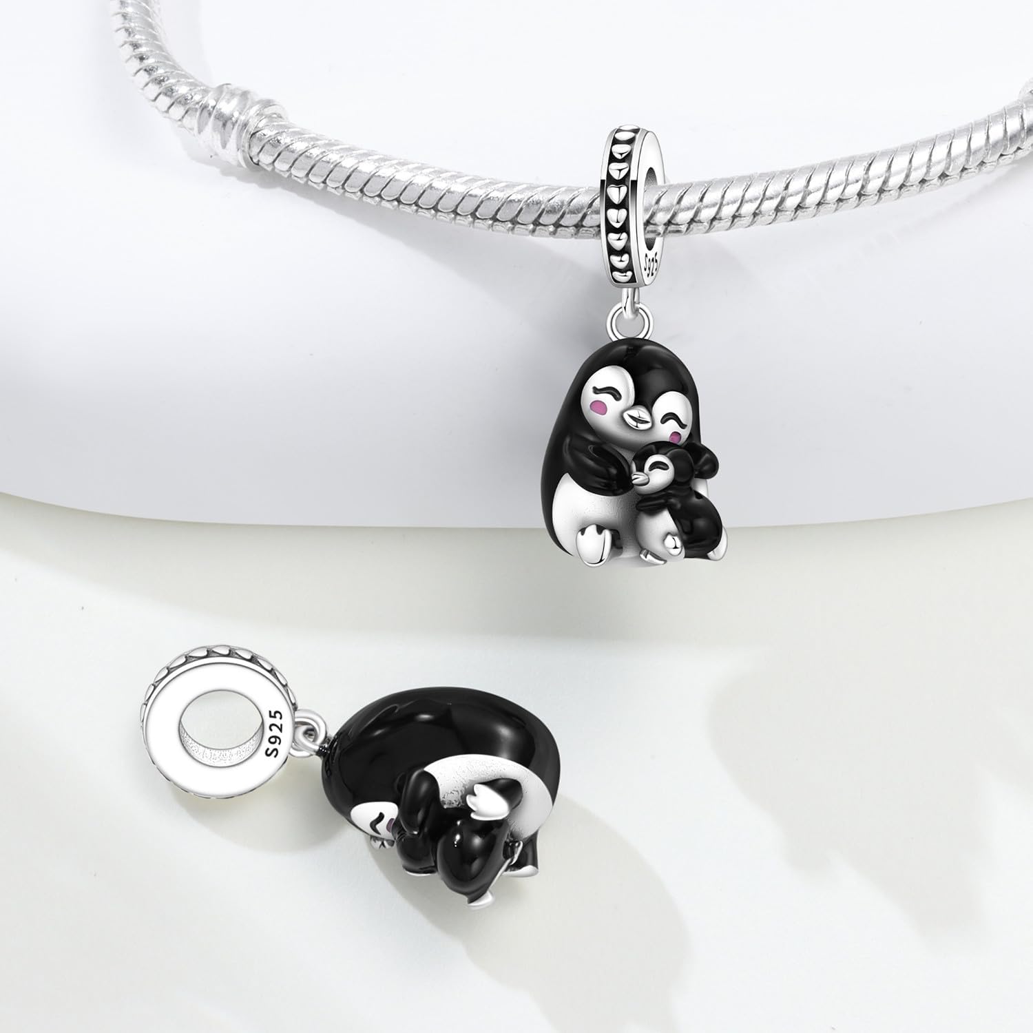 Thumbnail 1 de PANPOKI Charm-Set: Katze, Hund und Elefant aus 925er Sterling Silber – Passend für europäische Armbänder und Halsketten