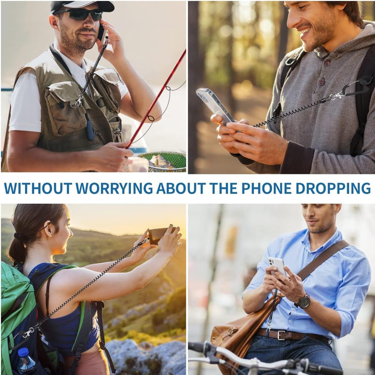 Thumbnail 6 de Phone Lanyard for Phone Case Universal Theftproof Elastic Wrist Strap (2 Packs)