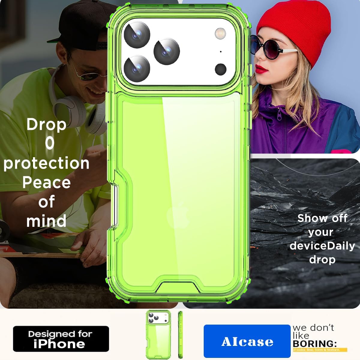 Detalle de AICase iPhone 17 Pro Case, Clear