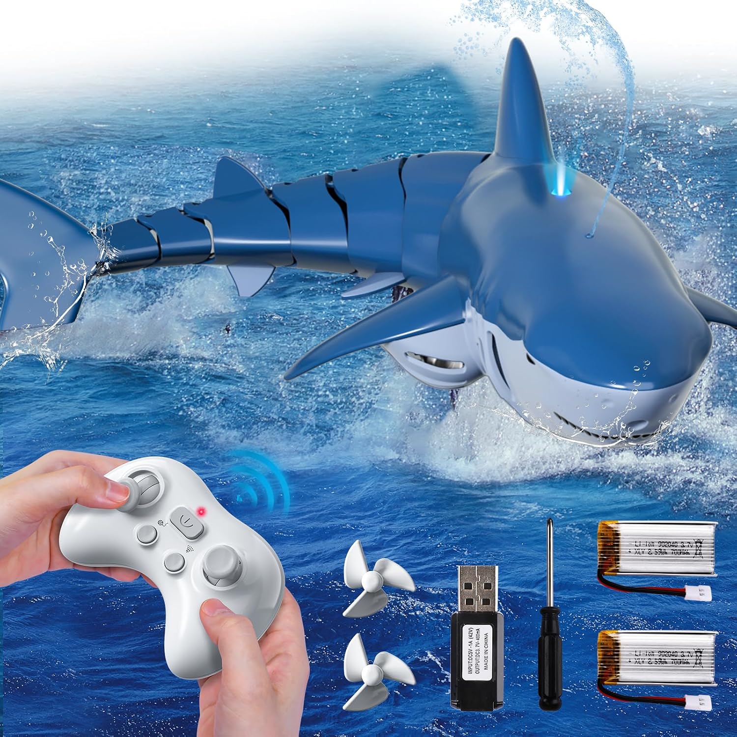 Detalle de WATUDOU Remote Control Shark Toy, 1:18 Scale
