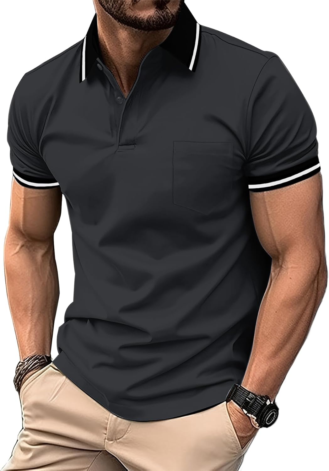 Thumbnail 2 de JACKETOWN lot de 3 polos de golf manches courtes respirants pour adulte