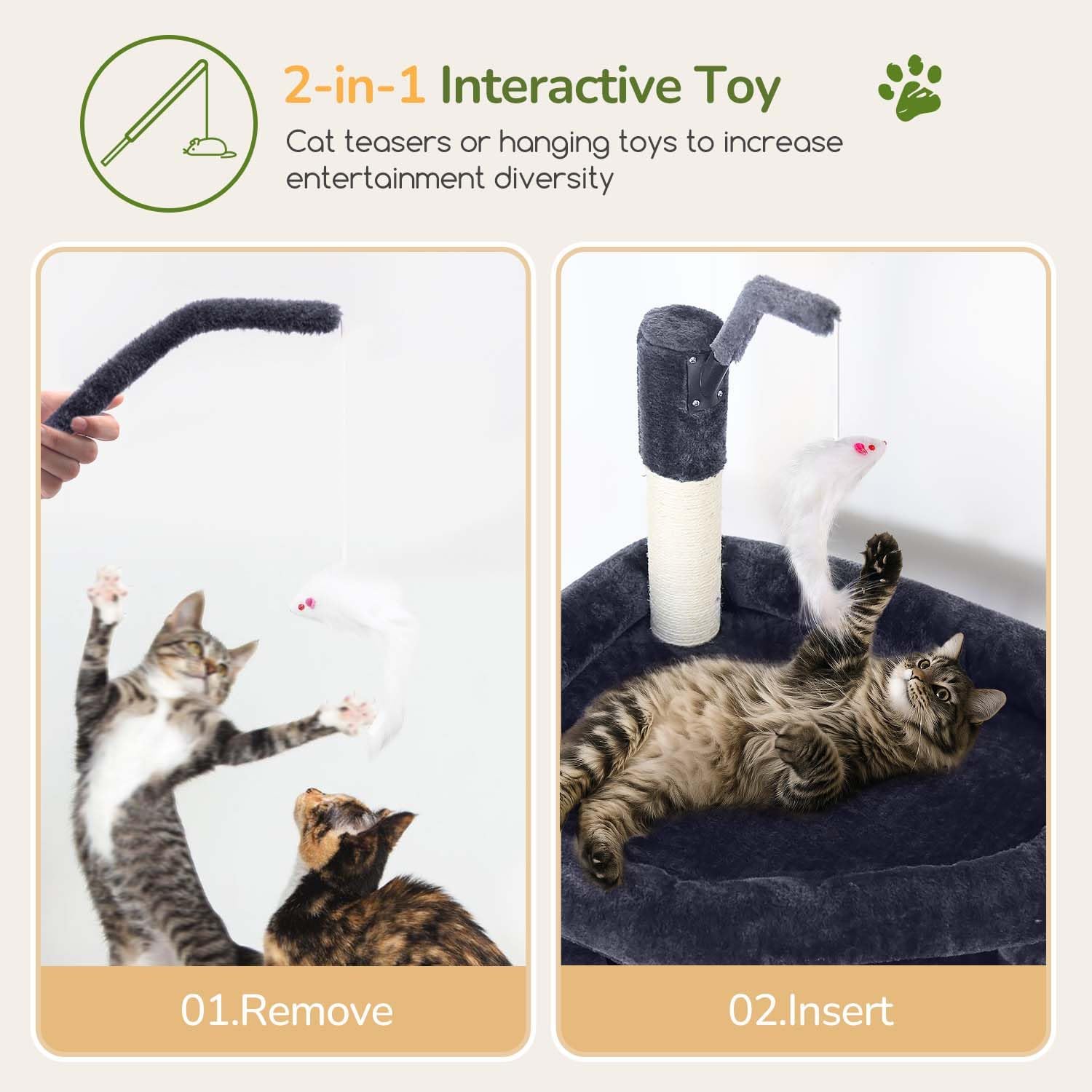 Detalle de Globlazer Cat Tree, 74-Inch Tower