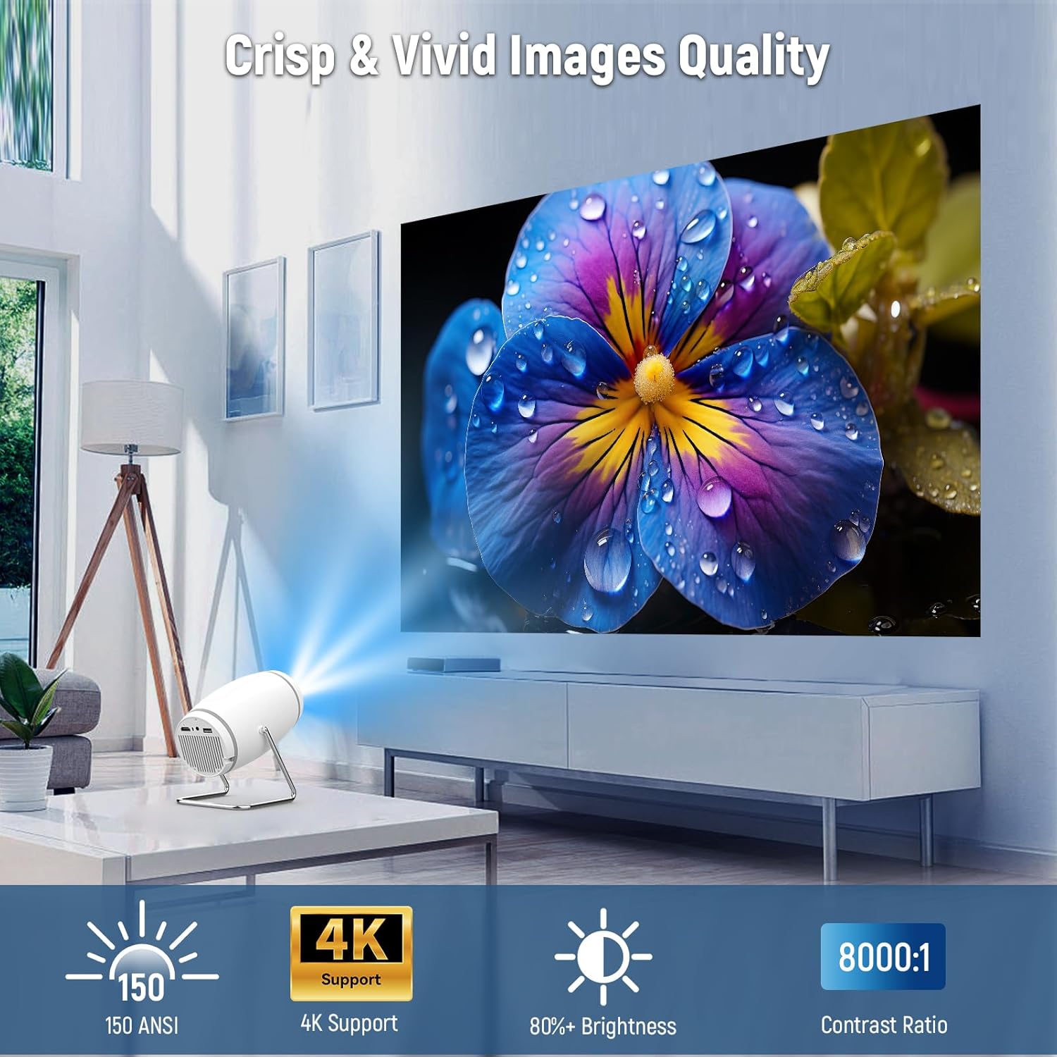 Thumbnail 2 de Mini Projector 4K Portable with WiFi 6 📽