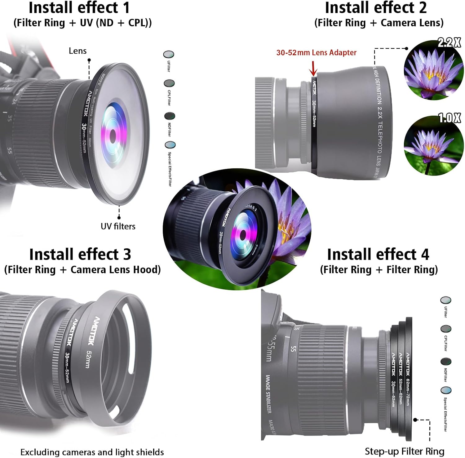 Detalle 2 de 105mm to 82mm lens adapter ring