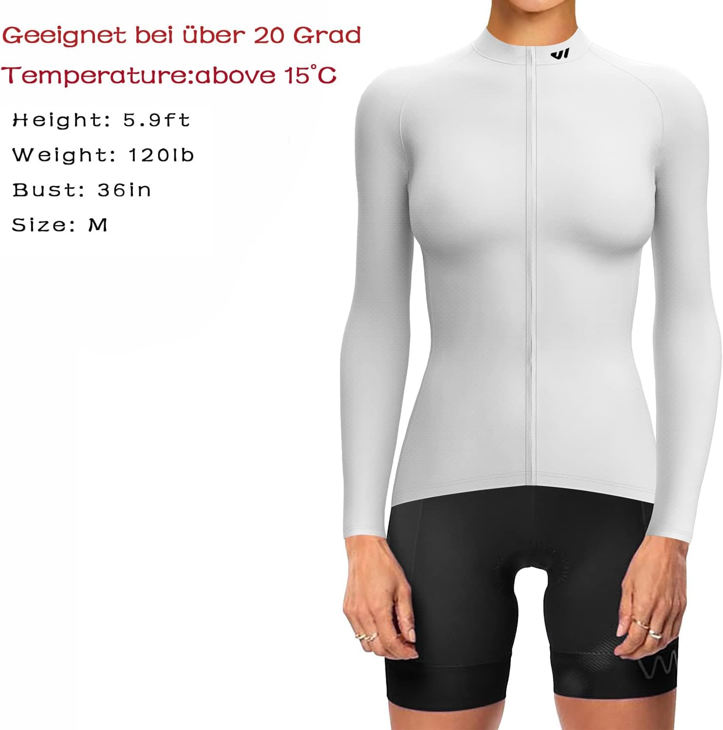 Thumbnail 3 de Wulibike Damen Langarm Fahrradtrikot – atmungsaktives Rennradtrikot mit 3 Rückentaschen
