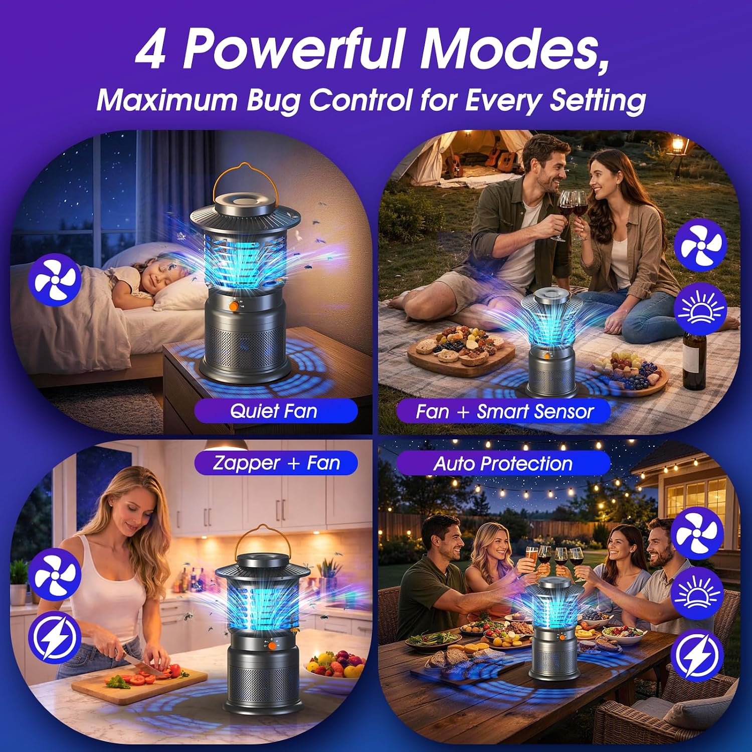 Detalle de Sayneep Cordless Bug Zapper 10000mAh