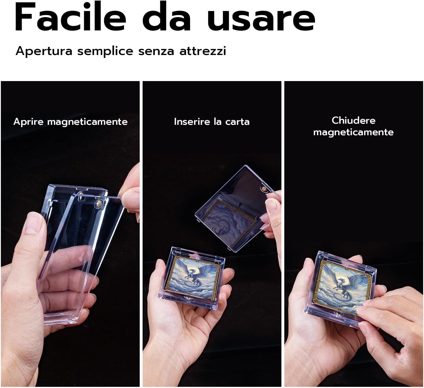 Thumbnail 4 de Wigearss 10 Pezzi Cornici Acriliche 130PT, Trasparenti con Protezione UV e Blu Ray, Custodie per Carte MTG, Sport e Baseball