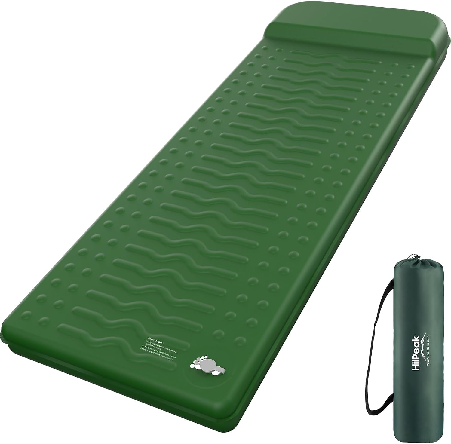 Detalle de HiiPeak Memory Sleeping Pad, R-value 9.5