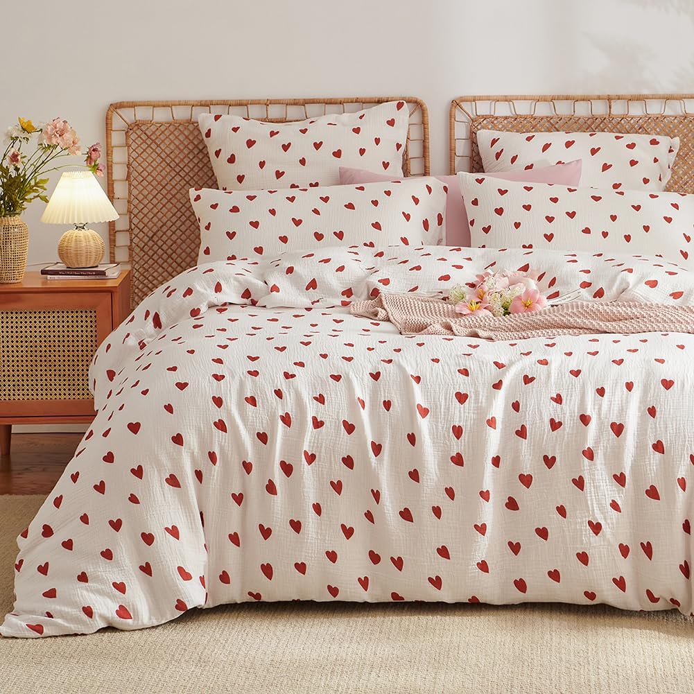 Detalle 2 de AShanlan Bettwäsche Baumwolle 135x200 Rosa Erdbeeren – Kawaii Set mit Reißverschluss und ÖkoTex Zertifizierung