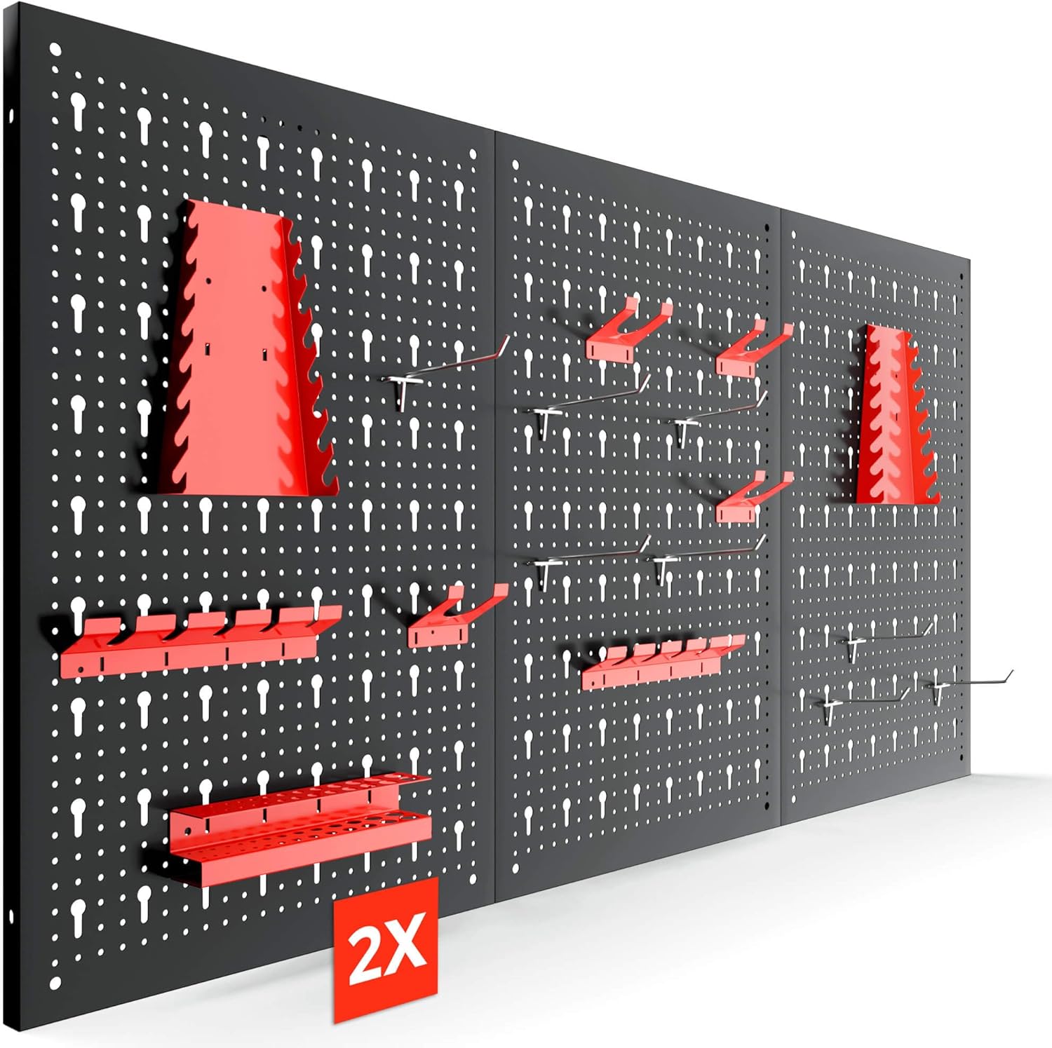 Arebos Panel Portaherramientas 6 piezas