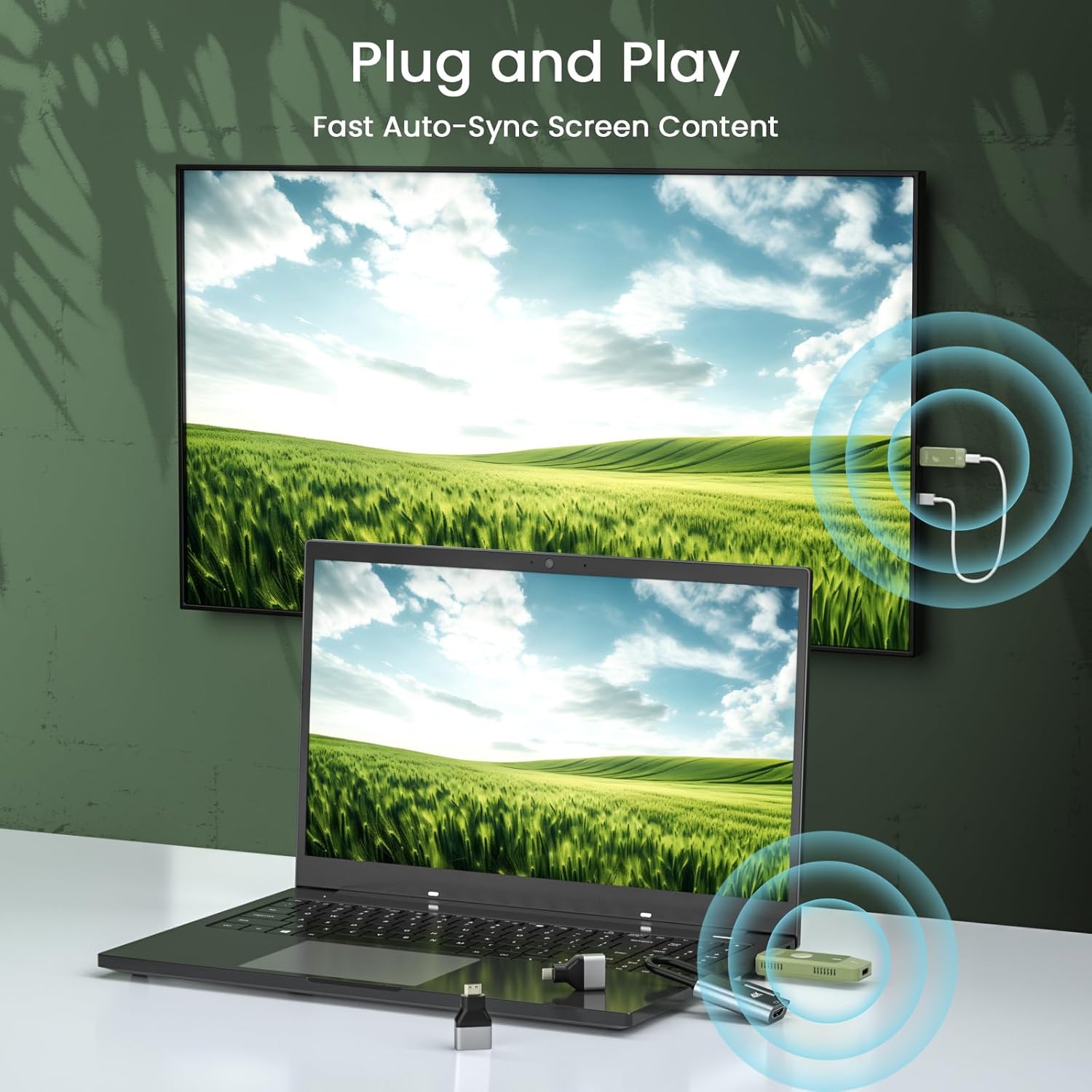 Detalle de Wireless HDMI Transmitter and Receiver Kit (98ft/30m) for 1080P/60Hz TV, Projector & Display Streaming