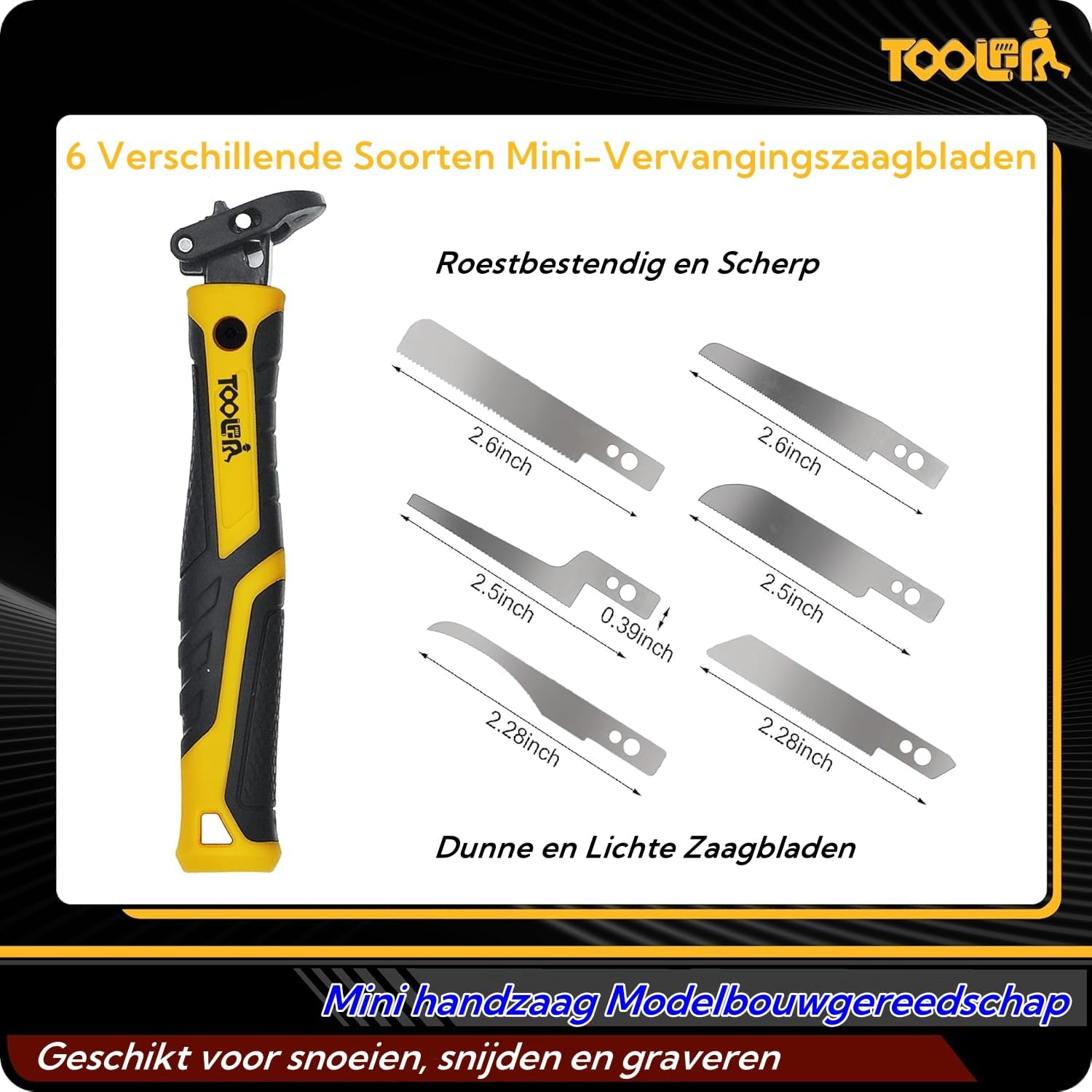 Thumbnail 2 de Magicbox 3DE-xiaoshouju modelbouwzaagset 10-in-1 met 8 zaagbladen en 2 vijlen