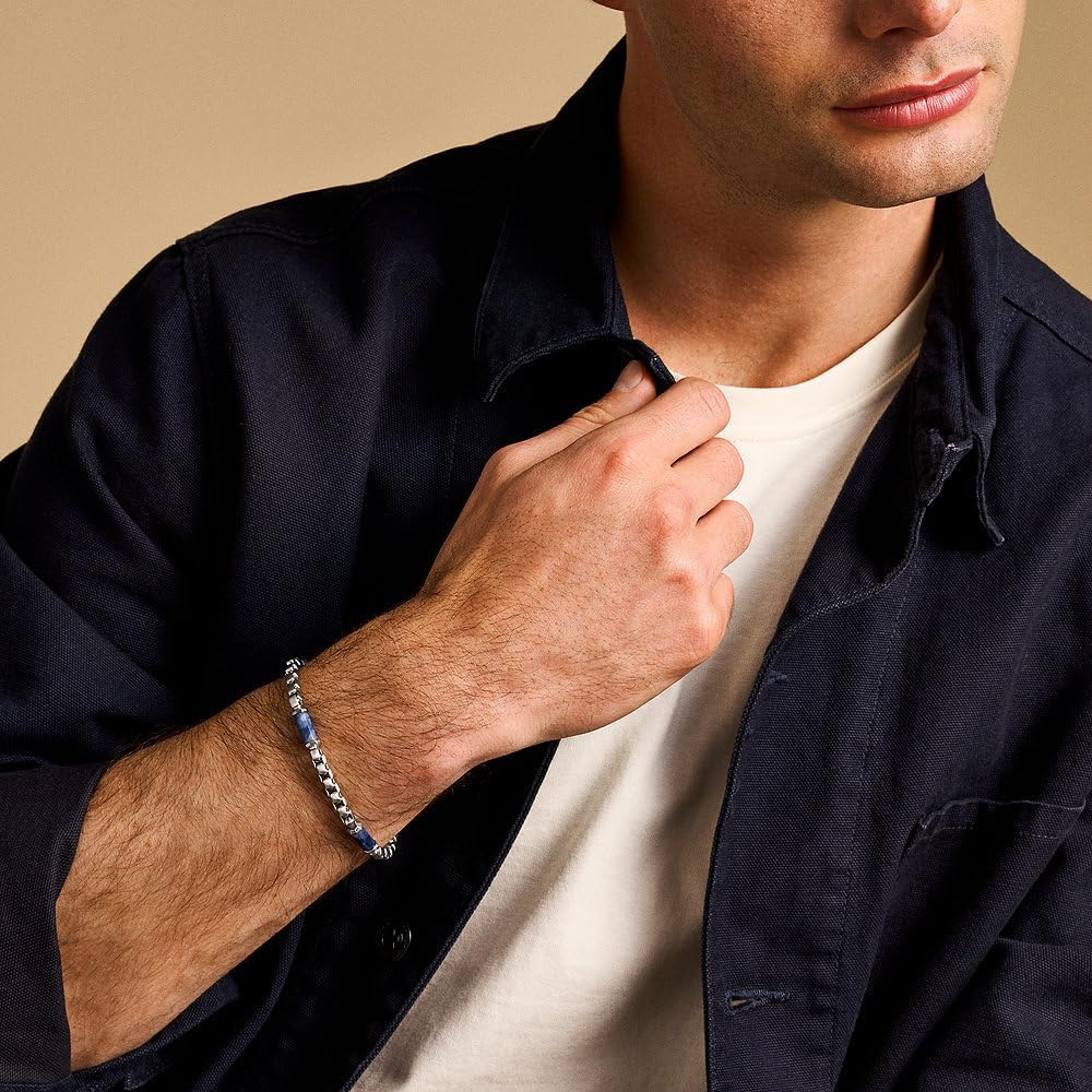 Thumbnail 1 de Fossil bracelet homme en acier inoxydable à fermeture mosqueton, finitions brossées