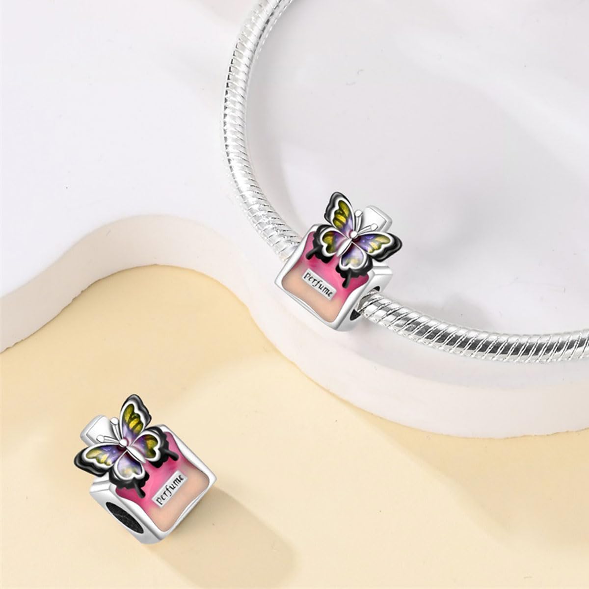 Detalle de TINSLO Ciondolo in Argento Sterling 925 con Cubic Zirconia – Compatibile con Pandora e bracciali europei