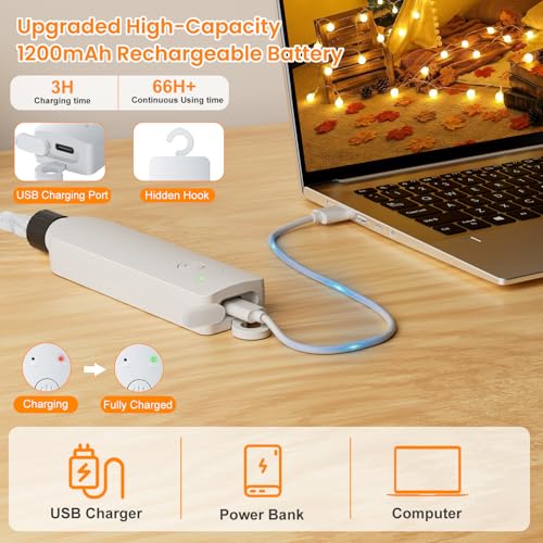 Thumbnail 2 de Giliwosy Fairy Lights Rechargeable Battery Operated, 10M/60 LEDs with 1200mAh Battery