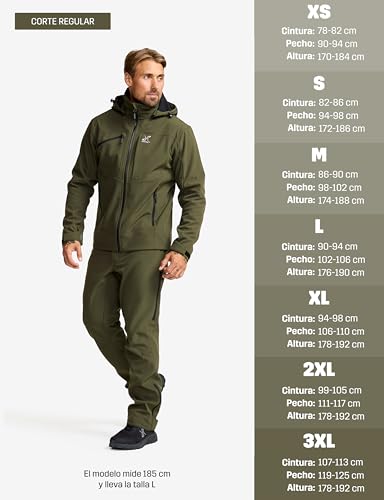 Detalle 2 de RevolutionRace Hiball Softshell Jacket, veste d'extérieur pour randonnée ⚙