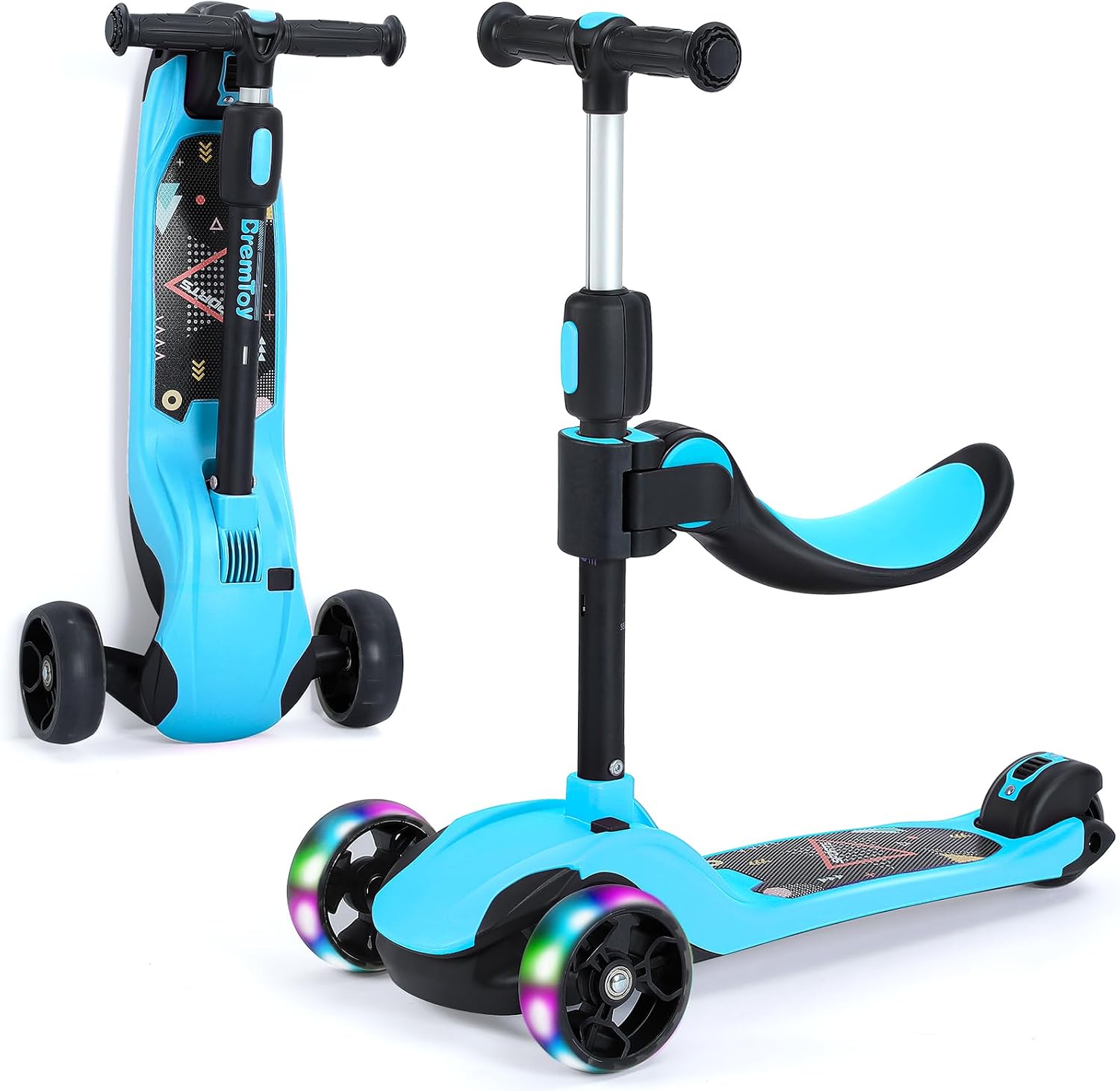 Detalle de BremToy Roller Kinder mit Sitz Blau