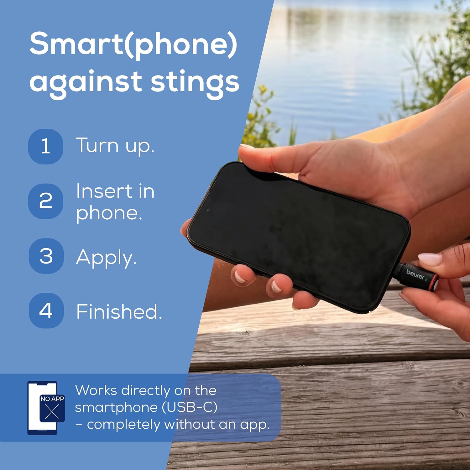 Detalle de Beurer BiteX Go Deep Black Insect Bite Healer for Smartphones
