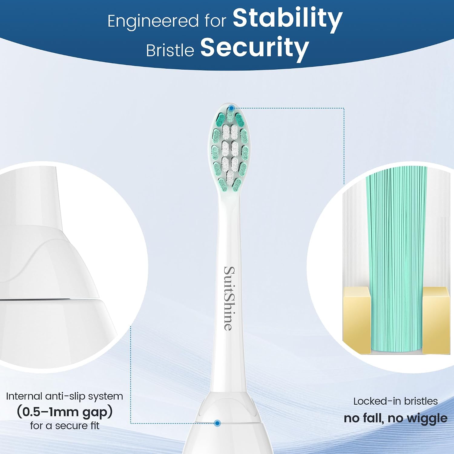 Thumbnail 3 de SuitShine Replacement Toothbrush Heads 8-pack 🪥