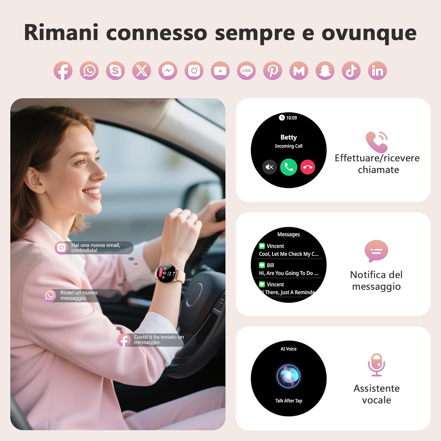 Thumbnail 2 de Blackview Smartwatch Uomo Donna: Chiamate Bluetooth, Schermo AMOLED da 1,43'' e Monitoraggio Salute