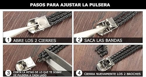 Thumbnail 6 de HOGALTHY Pulsera de cuero y acero inoxidable con Padre Nuestro y bandera española