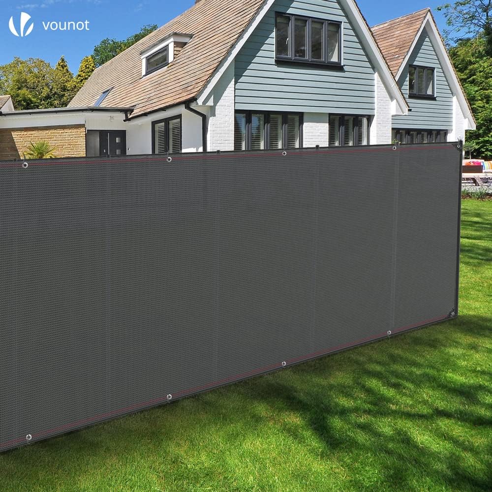 Thumbnail 2 de vounot Brise Vue Occultant en HDPE 230 g/m² avec Attaches – 1,5x20 m, Gris