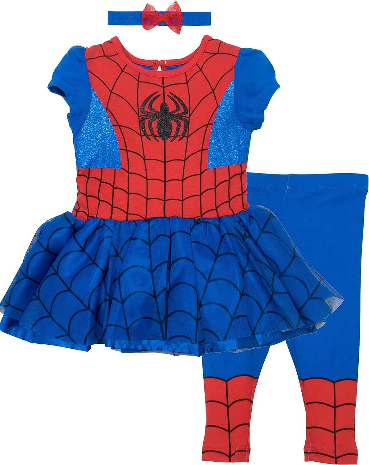 Detalle de Marvel P-57D3821CM Spider-Man Tutu Dress and Leggings Set