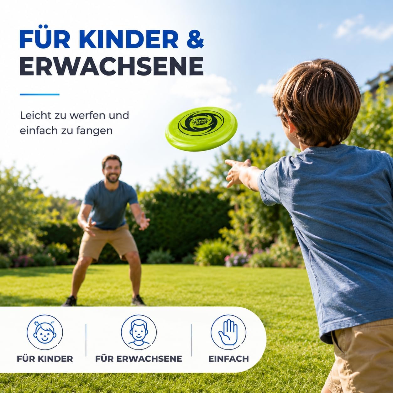 Thumbnail 4 de TK Gruppe Timo Klingler Frisbee Wurfscheibe – leichtes Wurfspiel für Kinder & Erwachsene