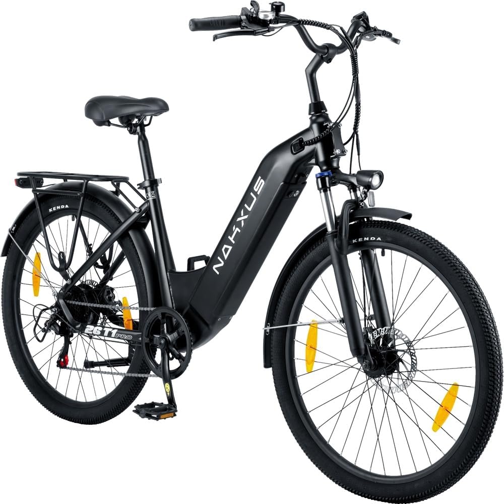 nakxus 26T1 Elektrofahrrad – 26 Zoll, 36V 18.2Ah Akku, 250W Motor, 7-Gang, IPX5, 90–130 km Reichweite