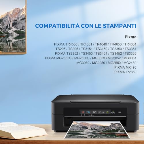 Detalle 2 de 545 XL 546 XL Cartucce d'inchiostro Compatibili per Canon PIXMA – Nero XL + Colore XL, 2-Pack di Redsee
