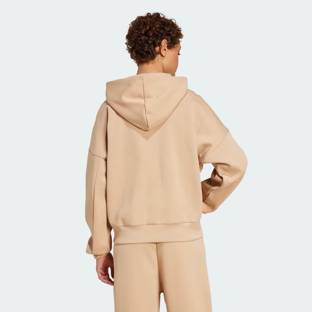 Detalle 2 de Adidas Chaqueta con capucha Future Icons Small Logo – color Marrón